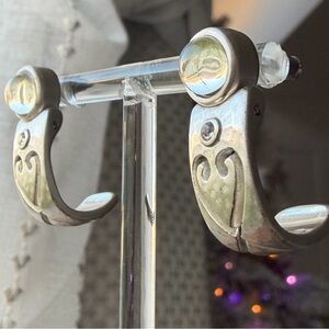 BRIGHTON | Dangle Silver Plated Crystal Luxury Life Pleasures Earrings